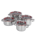 Topf-Set Function 4 silber 4-tlg.