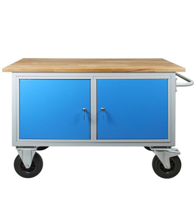 Werkbank lichtgrau, lichtblau 130,0 x 60,0 x 82,7 cm