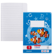Schulheft 3320900 x.book, Lineatur 9 / liniert mit weißem Rand, A5, 80g, blau, 16 Blatt / 32 Seiten