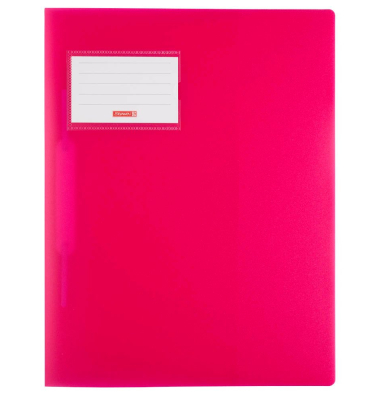 Schnellhefter FACT! 102015026, A4, pink transluzent, Polypropylen (PP), Vorderdeckel transluzent