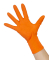 Einweghandschuhe Nitril StellarGrip Orange, Nitril, lebensmittelecht, orange, Größe 8 / M,