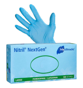 Einweghandschuhe Nitril NextGen, Nitril, lebensmittelecht, blau, Größe 9 / L,