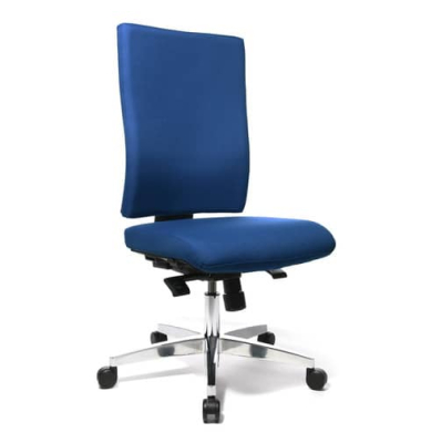 B&uuml;rodrehstuhl Lightstar 20, blau / chrom, bis 110kg, ohne Kopfst&uuml;tze