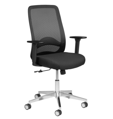 Bürostuhl, 3280 Stoff schwarz, Gestell alu