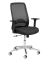 Bürostuhl, 3280 Stoff schwarz, Gestell alu