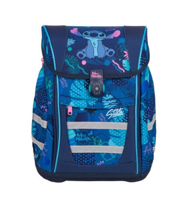 Schulranzen-Set Stoff blau, rosa