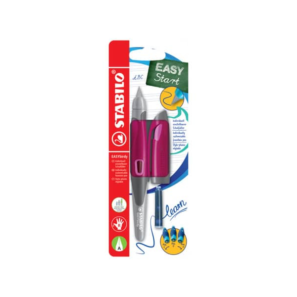 5 Stück Stabilo Schulfüller EASYbirdy B-54412-5 re beere/pink 4006381544122 Stabilo
