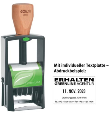 Selbstfärbestempel mit Platte + Datum