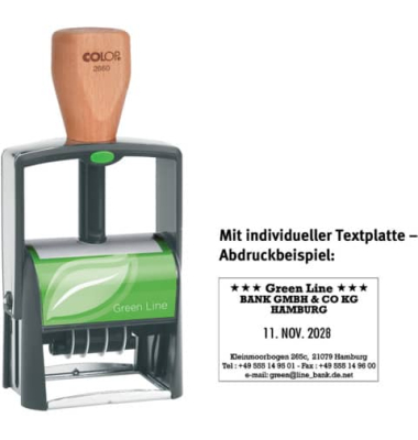 Selbstfärbestempel mit Platte + Datum