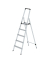 Stehleiter 11225 ML, 1x 5 Stufen, silber, Aluminium