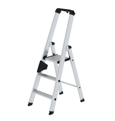 Stehleiter 40103 nivello, 1x 3 Stufen, silber, Aluminium