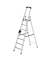 Stehleiter 40107 nivello, 1x 7 Stufen, silber, Aluminium