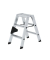 Stehleiter 40206 nivello, 2x 3 Stufen, silber, Aluminium