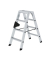 Stehleiter 40208 nivello, 2x 4 Stufen, silber, Aluminium
