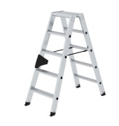 Stehleiter 40210 nivello, 2x 5 Stufen, silber, Aluminium