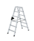 Stehleiter 40212 nivello, 2x 6 Stufen, silber, Aluminium