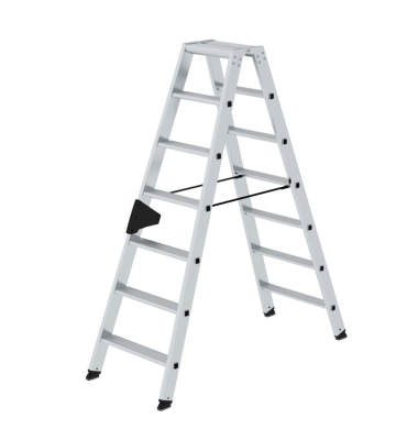 Stehleiter 40214 nivello, 2x 7 Stufen, silber, Aluminium