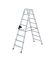 Stehleiter 40216 nivello, 2x 8 Stufen, silber, Aluminium