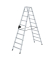 Stehleiter 40220 nivello, 2x 10 Stufen, silber, Aluminium