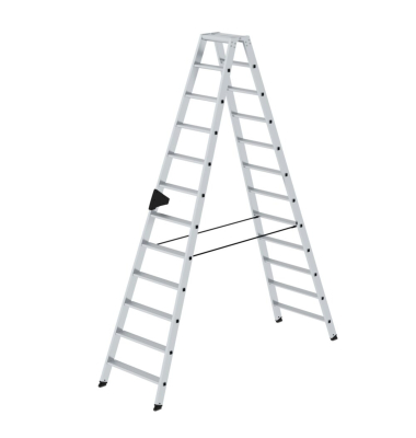 Stehleiter 40224 nivello, 2x 12 Stufen, silber, Aluminium