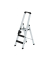Stehleiter 42103 nivello, 1x 3 Stufen, silber, Aluminium