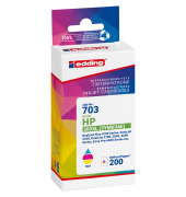 Druckerpatrone EDD-703 18-703 (kompatibel mit HP), cyan/magenta/gelb, ca. 200 Seiten