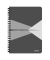 Collegeblock 4498-00-85 Office, Muster, kariert / kariert Rand beidseitig, A5, 90g, grau, 90 Blatt
