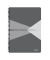 Collegeblock 4647-00-85 Office, Muster, kariert / kariert Rand beidseitig, A4, 90g, grau, 90 Blatt