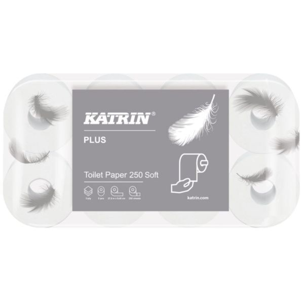 6414301011728 - Toilettenpapier Plus ohne 11711 3-lagig weiß 250 Blatt   Rolle 6414301011728 8 Rolle