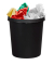 Papierkorb the german H6105895, 18 Liter, rund, schwarz