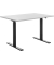 Sitz-Steh-Schreibtisch E-Table, elektrisch höhenverstellbar, 70-120cm (H), 120x80cm (BxT), rechteckig, lichtgrau / schwarz