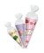 Schultüte zum Anhängen Mädchen farbig 3er Set 10-15cm rund 671506