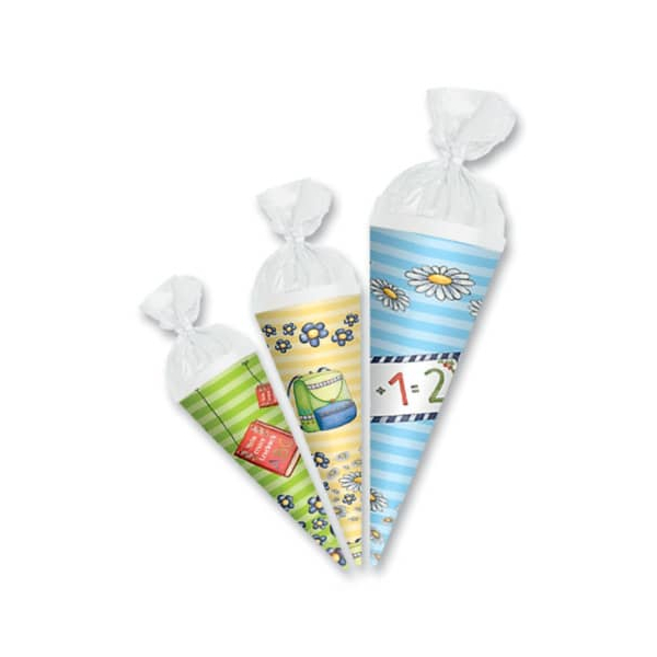 4028279012049 - Schultüte zum Anhängen Jungen farbig 3er Set 10-15cm rund 671507 4028279012049 ROTH 3 Stück 4028279012049 - Schultüte zum Anhängen Jungen farbig 3er Set 10-15cm rund 671507 4028279012049 ROTH 3 Stück