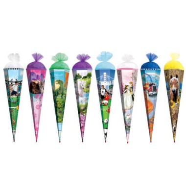 Schultüte Motiv sortiert 85cm 6-eckig 6785991
