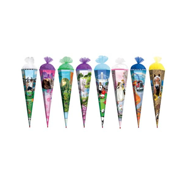 10 Stück Roth Schultüte 6785991, sortiert, 85cm, 6-eckig 4028279418513 Roth