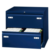 H&auml;ngeregistraturschrank BLYCDF2439 Light, oxfordblau, 2 Schubladen, 2-bahnig