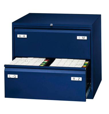 H&auml;ngeregistraturschrank BLYCDF2439 Light, oxfordblau, 2 Schubladen, 2-bahnig