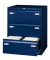 H&auml;ngeregistraturschrank BLYCDF3439 Light, oxfordblau, 3 Schubladen, 2-bahnig