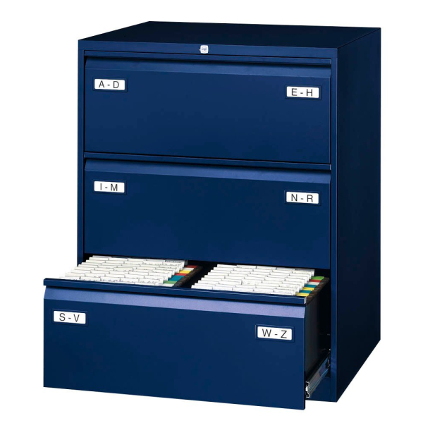 5020073760033 - BISLEY LIGHT Hängeregistraturschrank oxfordblau 3 Schubladen 800 x 622 x 1016 cm