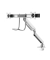 Neomounts Select TIS 10-32 2TFT 1 Gelenk silber Max.16KG