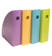 Stehsammler MAG-CUBE Pop N Co 182909SETD, A4, cyan/flieder/limettengrün/mango, Polystyrol, 82mm