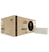 Falthandt&uuml;cher BlackSatino GreenGrow 275890, 25x23cm, 2-lagig, Zickzack (V-Falz), hellbeige, Altpapier mit Frischfaser aus Misca