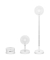 Tischventilator 99380 4-stufig USB-Ladekabel wei&szlig;