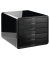 Schubladenbox iBox 1551-13 schwarz/schwarz 5 Schubladen geschlossen