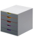 Schubladenbox Varicolor 7605-27 grau/bunt 5 Schubladen geschlossen
