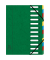 Ordnungsmappe Harmonika 55123E, 1-12, gr&uuml;n, A4, 12 F&auml;cher