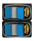Index Haftstreifen blau 25x43mm