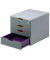 Schubladenbox Varicolor Safe 7606-27 grau/bunt 4 Schubladen geschlossen mit Schloss