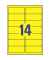 NEON Etiketten GELB L7263Y-25 99,1 x 38,1 mm ablösbar