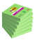 Haftnotizen 654-6SA, Super Sticky Notes, 76x76mm, grün, quadratisch